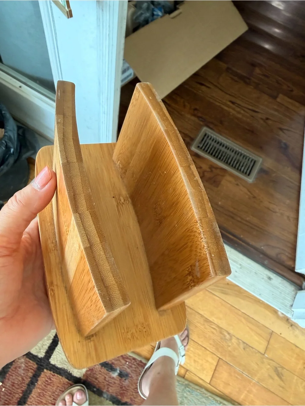 Bamboo napkins holder. Natural Bamboo